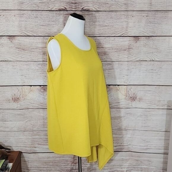 NWT Alfani Yellow Asymmetrical Sleeveless Top Size 1X - Picture 11 of 16